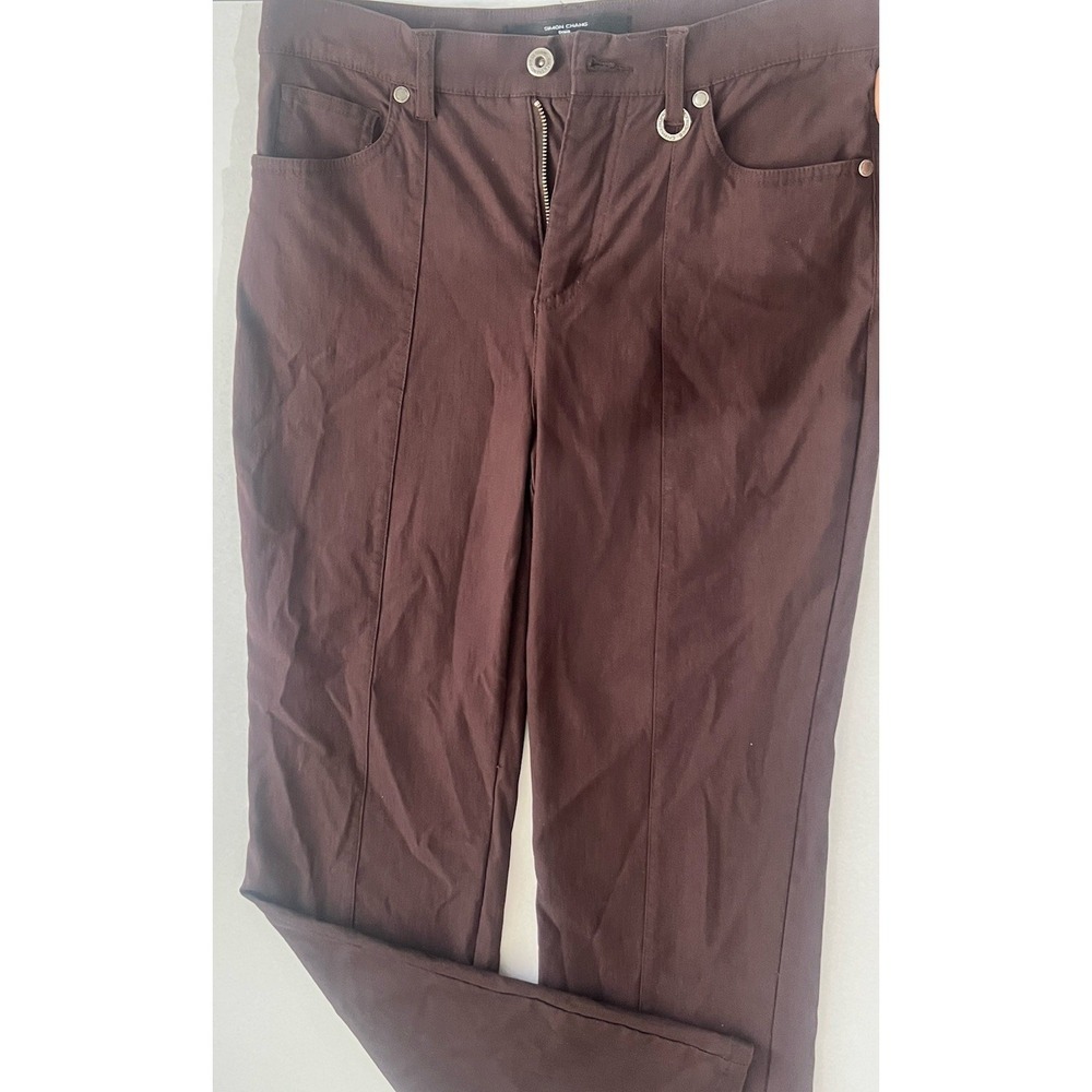 Simon Chang Brown Women's Dress Stretchy Business Casual Pants SZ 4